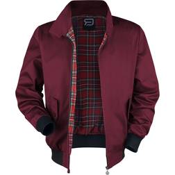 RED by EMP RED by EMP Burgundy-Red Bomber Jacket with Standing Collar Between-seasons Jacket burgundy