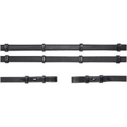 Schockemöhle Schockemohle Half Rubber Reins Black/Silver