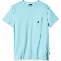 Nautica Big & Tall Solid Crewneck Pocket T-Shirt Bright Aqua bright aqua