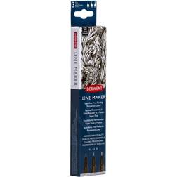 Derwent Black Graphik Markers 3 Pack