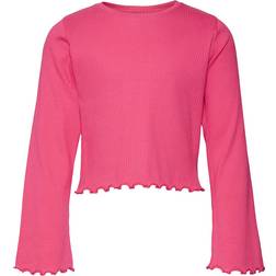 Vero Moda Cropped Fit Round Neck Frilled Cuffs Top