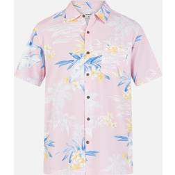 Hurley Men's Rincon Print Short Sleeve Button-Up Shirt Flamingo Flamingo