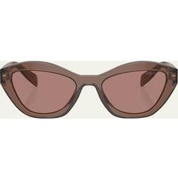 Prada PR A02S Sunglasses - Transparent Brown