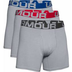 Under Armour Men's Charged Cotton 6" Boxerjock 3-pack - Mod Grey Medium Heather/Grey