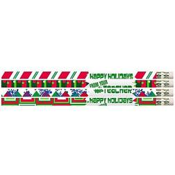 Musgrave Happy Holidays From Your Teacher Motivational Pencils 12-pack