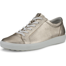 ecco Women's Soft Monochromatic 2.0 Sneaker, Pure White Gold, 10-10.5
