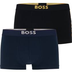 BOSS Starlight Side Logo Boxer Trunk, Black/gold