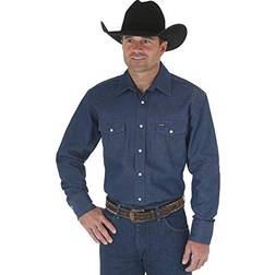 Wrangler Men's Cowboy Cut Long Sleeve Chambray Shirt