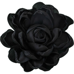 Shein 1pc Trendy Handmade Burnt Edge Black Flower Shaped Unisex Brooch For Party & Festival Style, European And Americana
