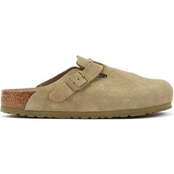 Birkenstock Boston Soft Footbed Suede Leather - Faded Khaki
