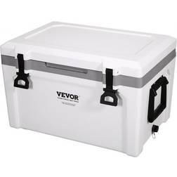 VEVOR Glacière Portable 49,2 L 45-50 Canettes Glacière Rigide Isotherme Hermétique en Plastique PP Isolation en Mousse pour Garder au Froid les Aliments Boissons Randonnée Pique-Nique 62,5x43x45 cm