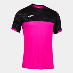 Joma Montreal Short Sleeve Tee Fluo Pink/Black