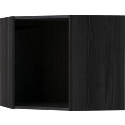 IKEA Metod Wood Pattern Black Vitrinskåp