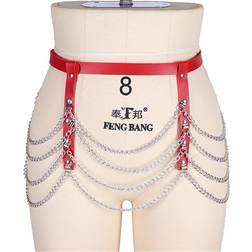 Feng Bang Gothic Thigh Bondage Chain Skirt