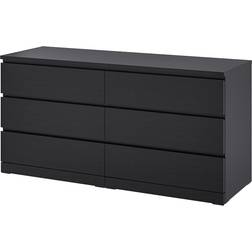 Ikea Malm Black/Brown Kommode 160x78cm