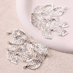 Shein 20pcs Leaf Shaped Alloy Diy Hairpin