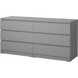 IKEA MALM Grey Glazed Kommode 160x78cm