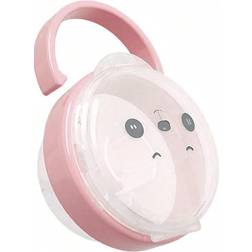 Shein 1PCS Panda Pattern PP Plastic Pacifier Case Carrying Pacifier Case Bite Toy Case Pacifier Storage CasePink