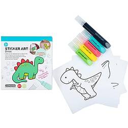 Comansi Sticker Art Basic Dinosaur Create Your Own 3D Stickers