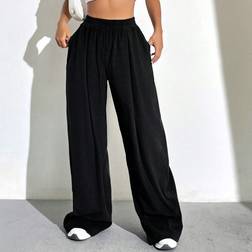 Shein Solid Color Wide Leg Pants