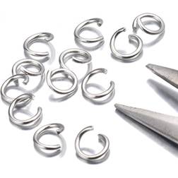 Shein 200pcs 3mm 4mm 5mm 6mm 7mm 8mm 10mm stainless steel DIY Jewelry Findings Open Single Loops Jump Rings & Split Ring for jewelry making