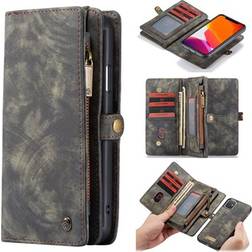 CaseMe 2-i-1 Multifunktionell iPhone 11 Plånboksfodral Grå