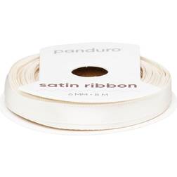Panduro Hobby Beige satinband – 6 mm brett och 8 meter långt