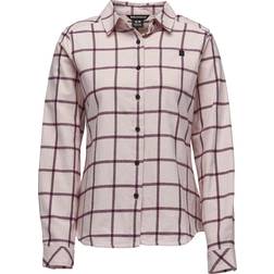 Black Diamond Serenity L/S Flannel Shirt - Ice Pink/Blackberry Plaid