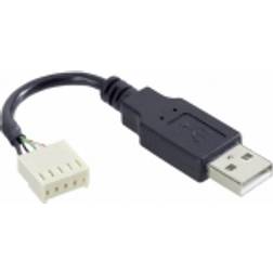 Bulgin 14193 USB Adapter Connection Cable 2.0 Plug, straight USB-A