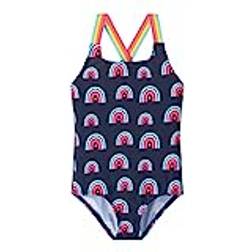 Name It Girl's NMFZULLU Swimsuit NOOS Badeanzug, Dark Sapphire, 110/116