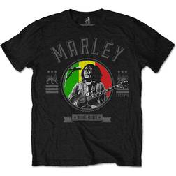 Adult's Bob Marley T-shirt Official T Shirt Rebel Music Seal Black Mens official t shirt bob marley rebel music seal black mens licensed