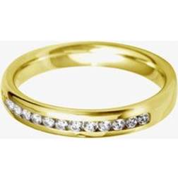 18ct Gold 2.5mm Channel Set Diamond Court Wedding Ring WGH5/2.5R125 18Y HSI-K