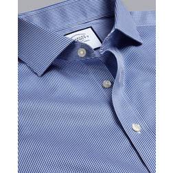 Charles Tyrwhitt Men's Cutaway Collar Non-Iron Puppytooth Cotton Formal Shirt - Royal Blue