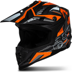 iXS Crosshjelm 2.0, Matsort/Orange/Antracit Unisex, Voksen