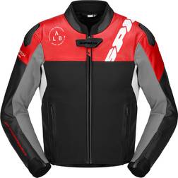 Spidi DP Progressive Hybrid Blouson en cuir de moto, noir-rouge, taille pour Hommes Homme