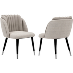 Life Interiors Milano Velvet of 2 Kitchen Chair 80cm