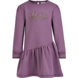 Minymo Girl's Long Sleeve Dress - Grape Jam