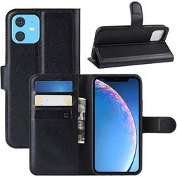 MTP Products Wallet Case with Magnetic Closure for iPhone 11, Black
