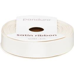 Panduro Hobby Cremefarvet satinbånd – 12 mm bredt og 8 meter langt
