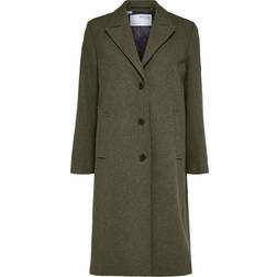 Selected Alma Single Button Coat - Ivy Green