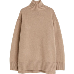 H&M Oversized Turtleneck Sweater - Dark Beige