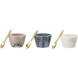 Bloomingville Marmor Saltskål 8cm 3stk