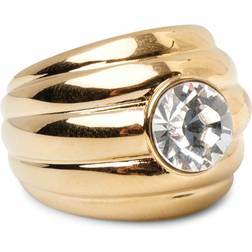Amina Muaddi Jahleel Ring - Gold/Transparent