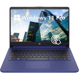 HP 14 Inch Touchscreen Business Laptop, AMD Ryzen 7 5700U, 32GB RAM, 1TB SSD, Windows 11 Pro, SD Card Reader, Long Battery Life, Blue, PCM