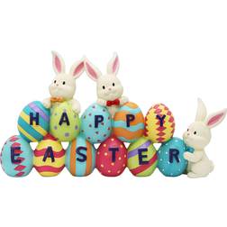 Joyin Bunny Carrots with The Word Multicolour Easter Decoration 11.4cm