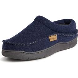 Dearfoams Herren Thompson Memory Clog Slipper Hausschuh, Marineblau Wolle