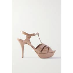 Saint Laurent Blush Pink Platform Sandal Heels - Lyserød