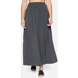 Hurley Women's Fitted Waist Midi Skirt in Vintage Black