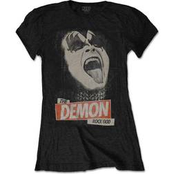 ROCK OFF Metal T-Shirt Frauen Kiss The Demon God KISSTS12LB Schwarz