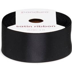 Panduro Hobby Sort Satinbånd 25 mm Bredt 8 Meter